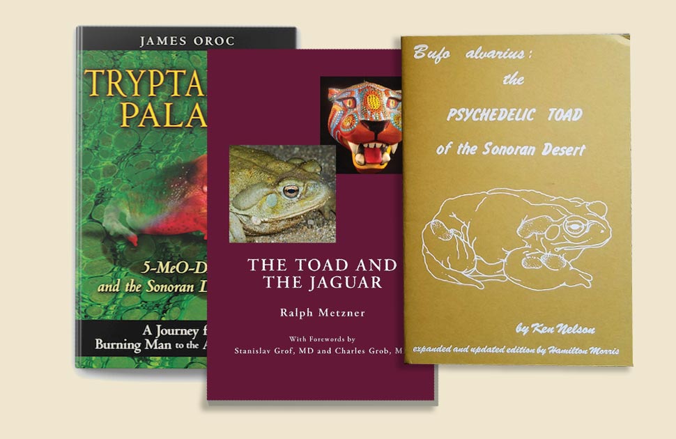 A selection of books about 5-MeO-DMT